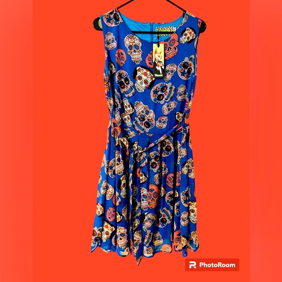 Blue Sugar Skull Dress